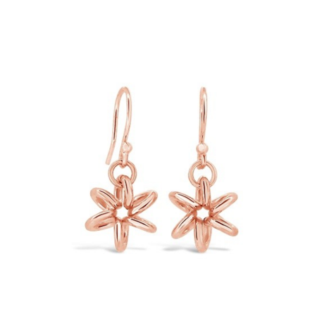Rose Gold Daffodil Flower Drop Earring Unique-Design for women Gifts for her Maree London Jewellery British Designer