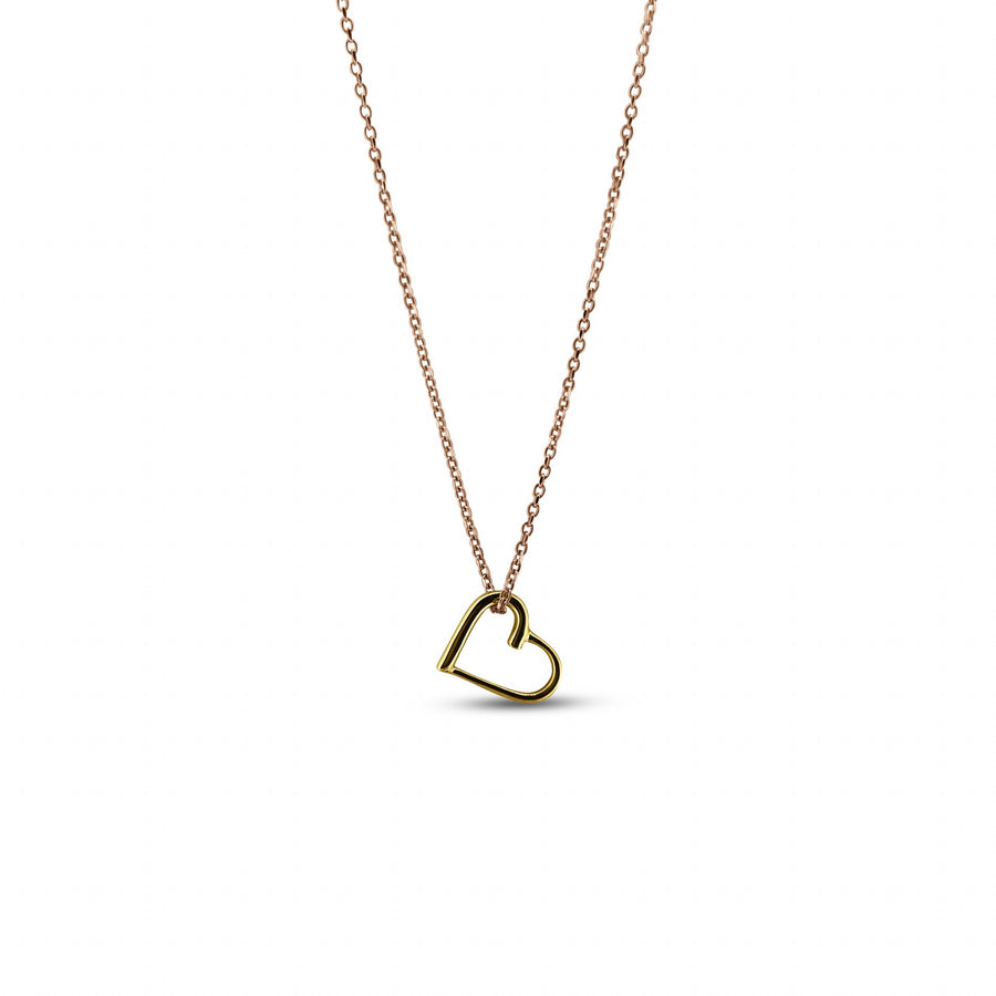 Sweet Heart Rose Gold Necklace