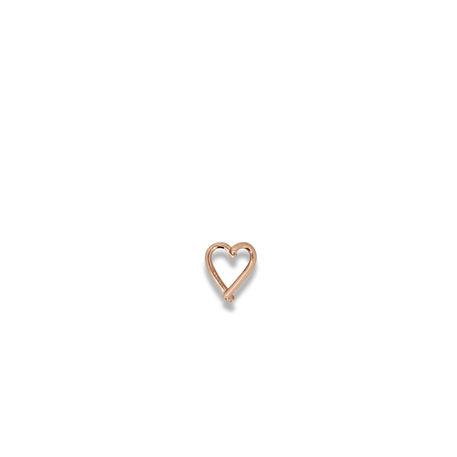 Single Rose Gold Delicate Ture Love Heart Charm for Pendant Necklace Design for women Gifts for her Maree London Jewellery British Designer