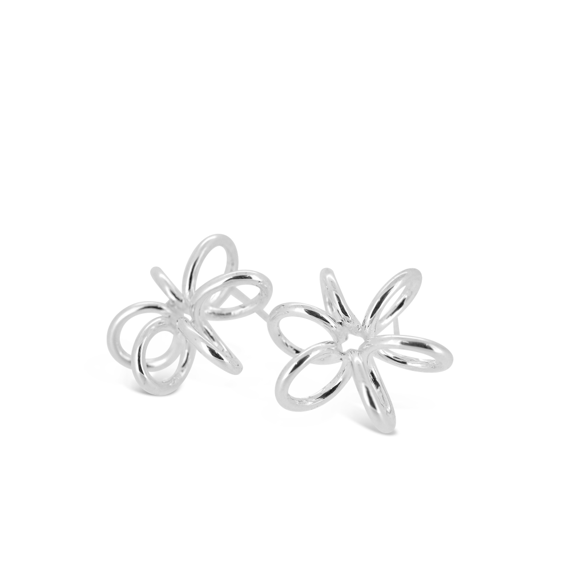 Sterling Silver Lily Flower Stud Earring Unique-Design for women Gifts for her Maree London Jewellery British Designer