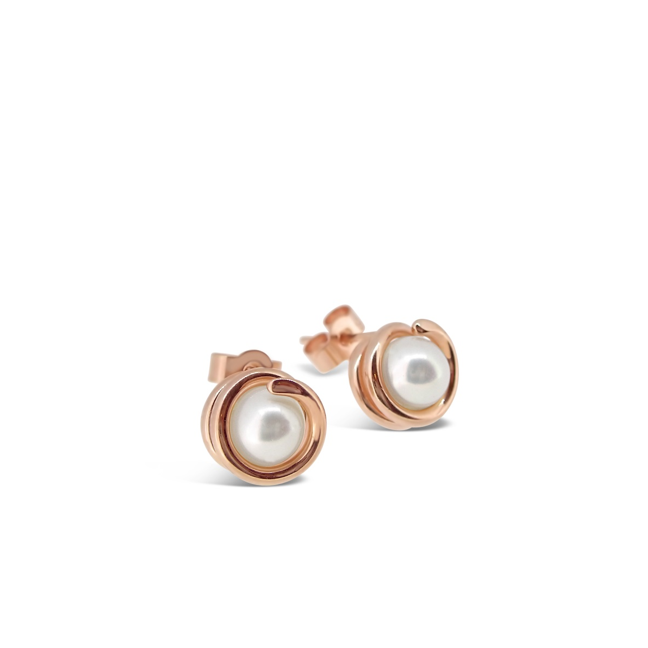 Simple round 2025 gold earrings