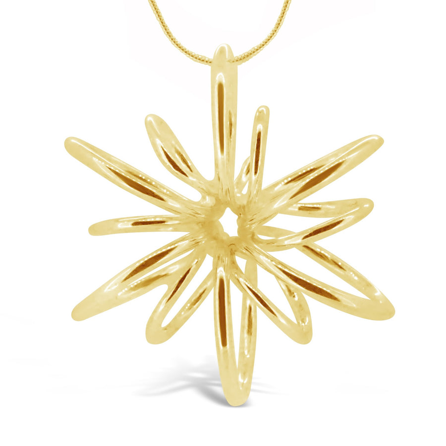 Yellew Gold Statement Lotus Flower Design for women Gifts for her Maree London Jewellery British Designer