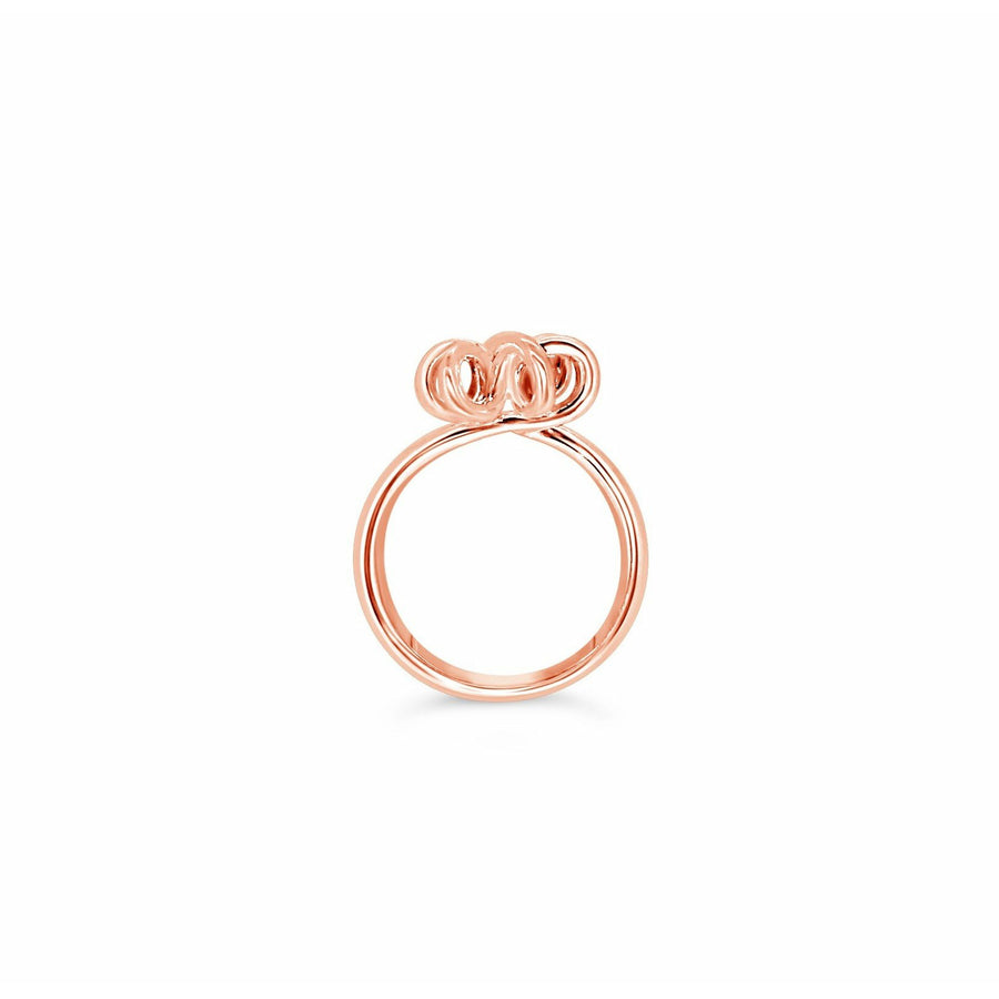 Rose Gold Daffodil Flower Rings Unique Design for women Gifts for her Maree London Jewellery British Designer Side View