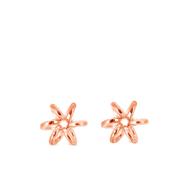 Rose Gold Daffodil Flower Stud Earring Delicate Design for women Gifts for her Maree London Jewellery British Designer