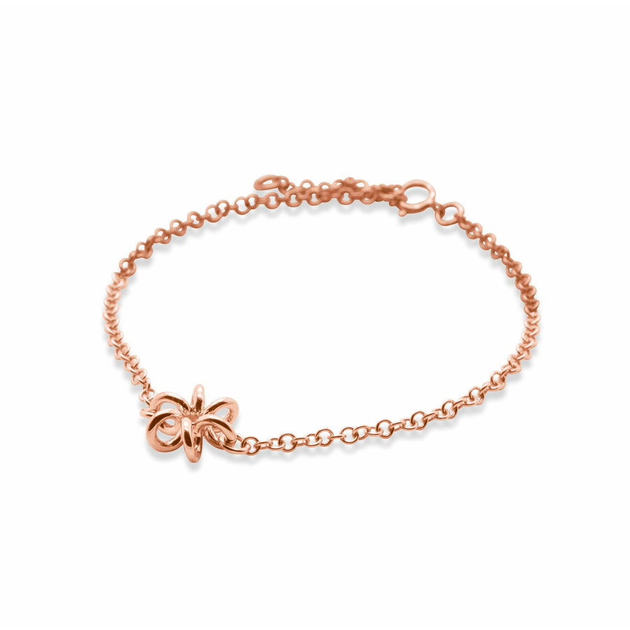 Rose-Gold-Delicate-Daffodil-Flower-One-Charm-Delicate-Bracelet-DFRGOB-Unique-Design-for-women-Gifts-for-her-Maree-London-Jewellery-British-Designer