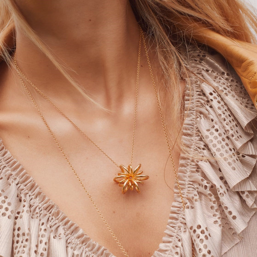 Lotus Flower Rose Gold Necklace – Maree London Jewellery