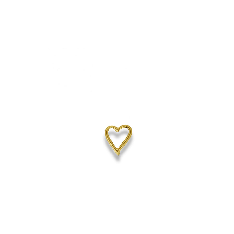 Single Gold Delicate Love Heart Charm for Pendant Necklace Design for women Gifts for her Maree London Jewellery British Designer