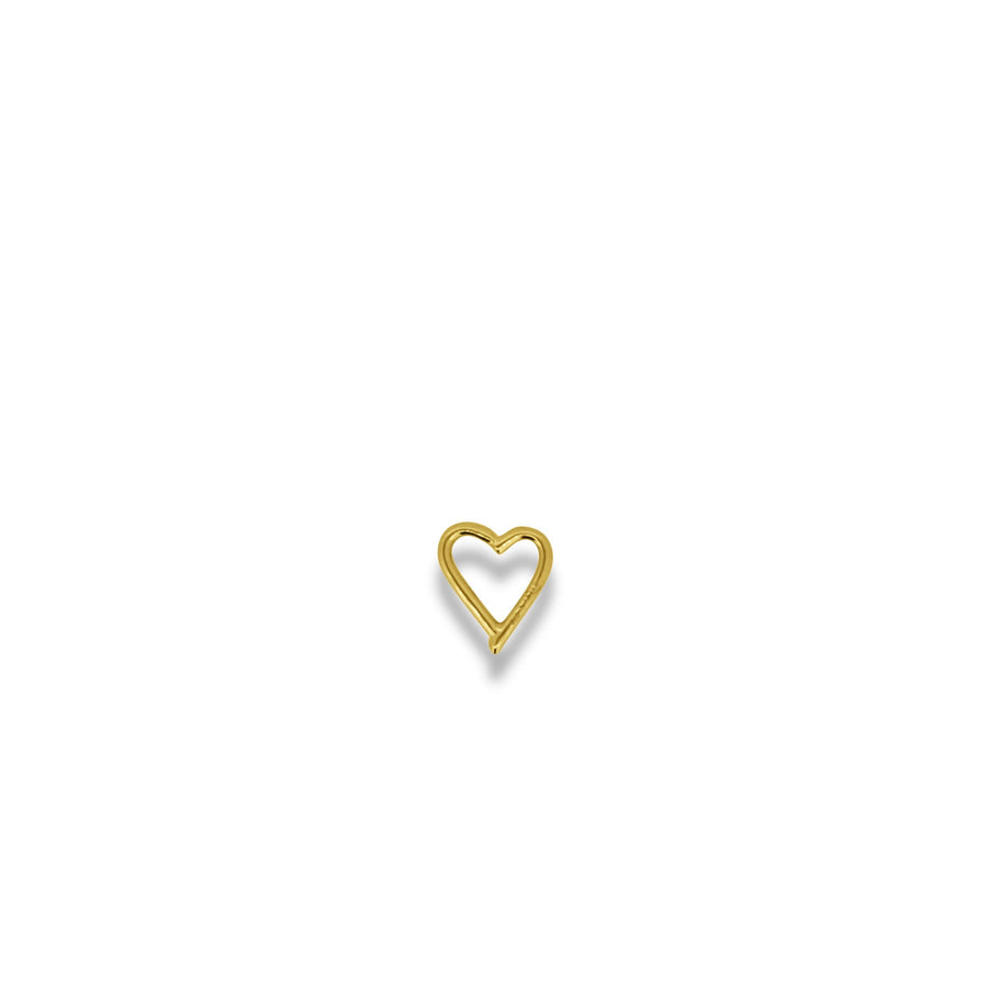 Single Gold Delicate Love Heart Charm for Pendant Necklace Design for women Gifts for her Maree London Jewellery British Designer