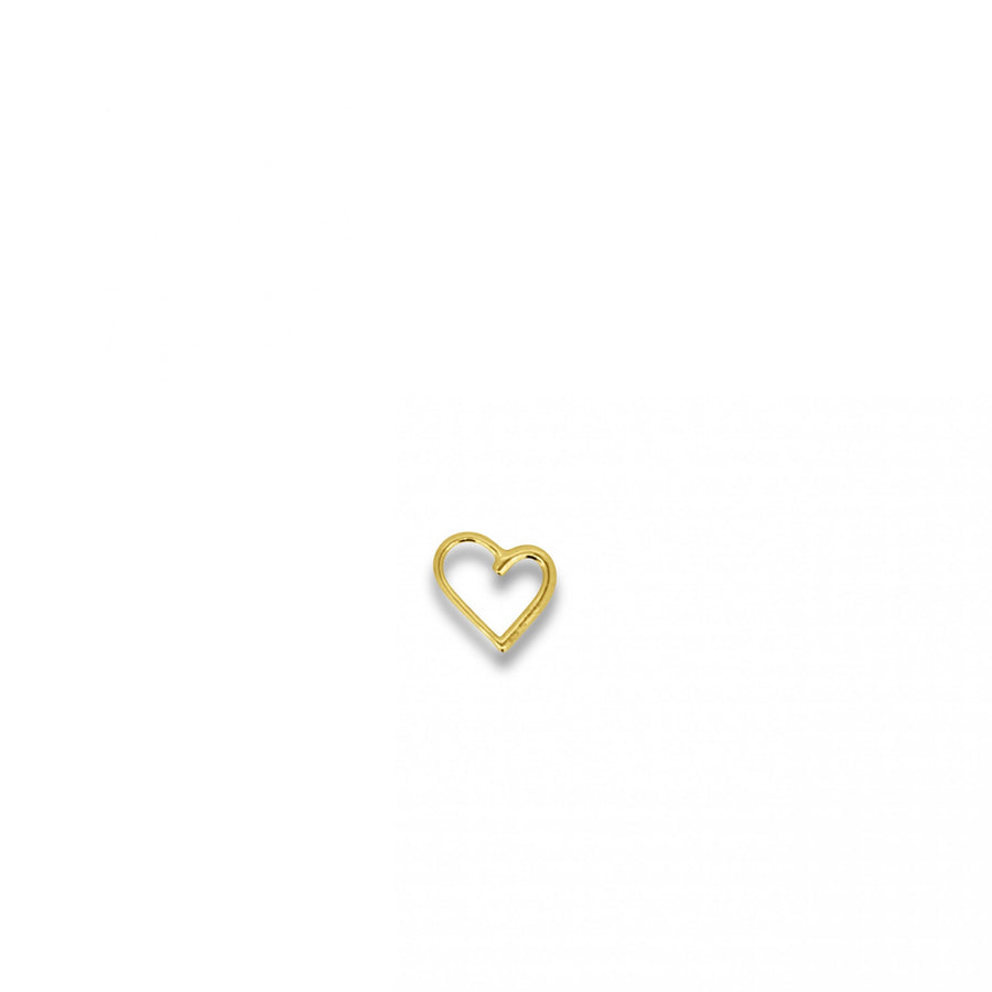 Single Gold Delicate Sweet Love Heart Charm for Pendant Necklace Design for women Gifts for her Maree London Jewellery British Designer