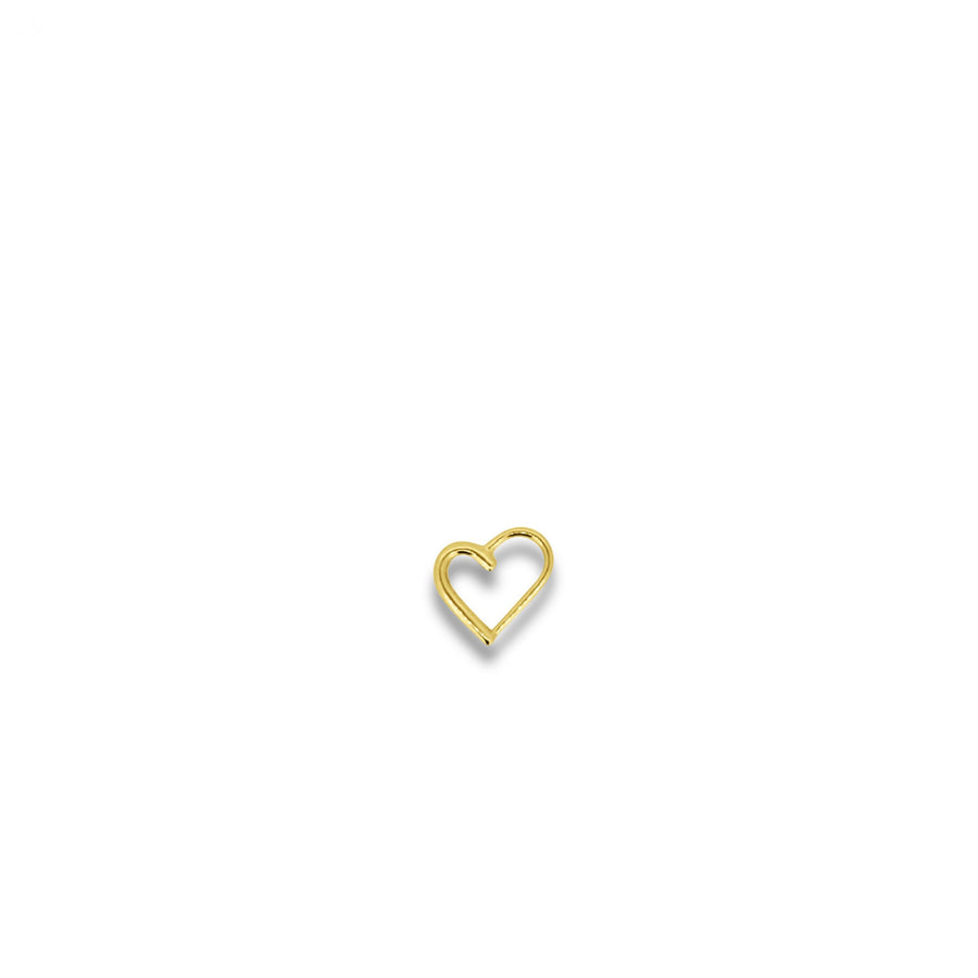 Single Gold Delicate Sweet Love Heart Charm for Pendant Necklace Design for women Gifts for her Maree London Jewellery British Designer