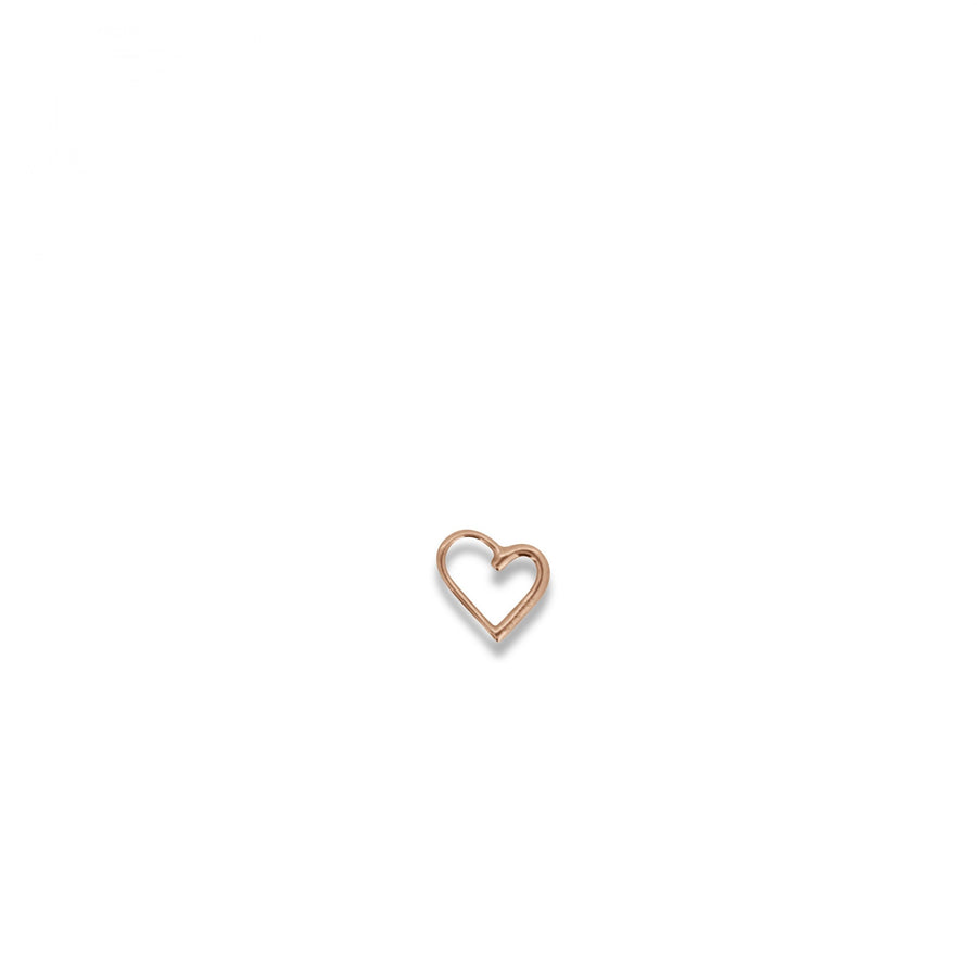 Single Rose Gold Delicate Sweet Love Heart Charm for Pendant Necklace Design for women Gifts for her Maree London Jewellery British Designer