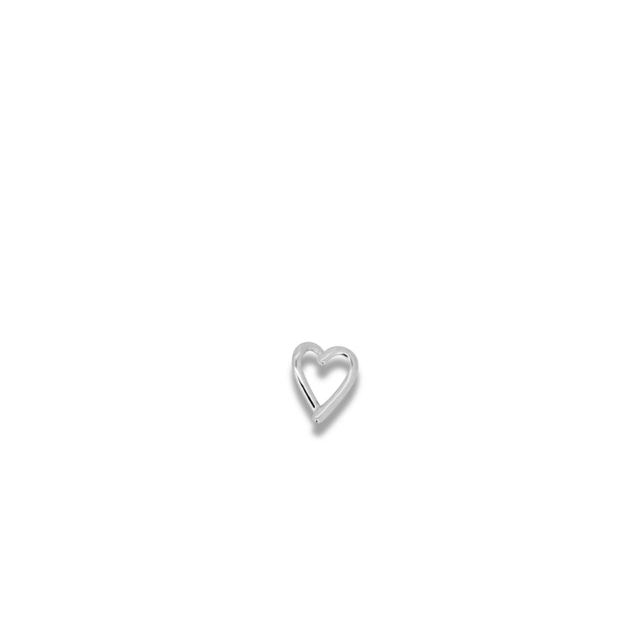 Single Sterling Silver Delicate Ture Love Heart Charm Design for women Gifts for her Maree London Jewellery British Designer