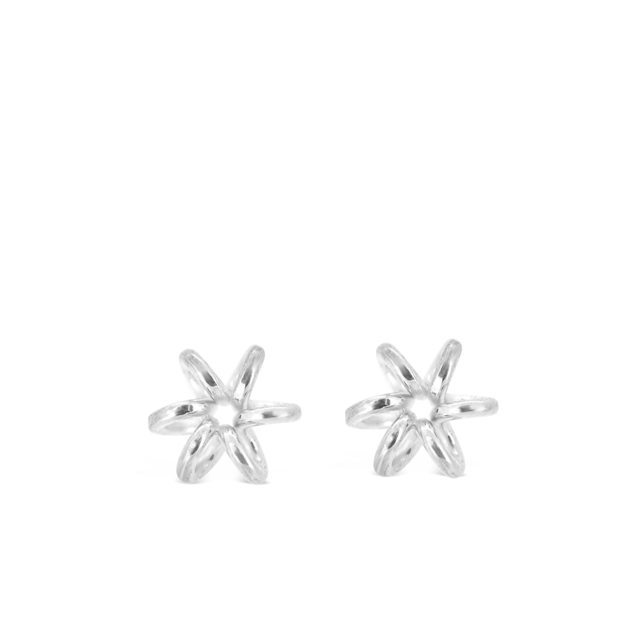 Sterling Silver Daffodil Flower Stud Earring Delicate Design for women Gifts for her Maree London Jewellery British Designer