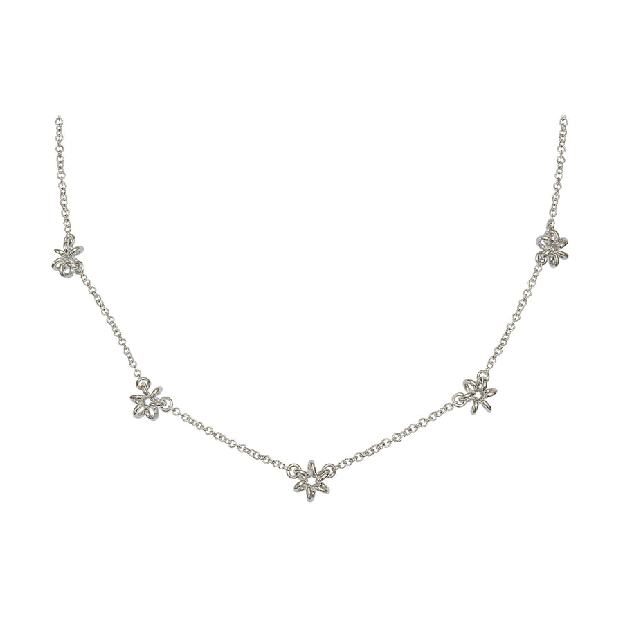Sterling-Silver-Delicate-Daisy-Chain-Flower-Necklace-Design-for-women-Gifts-for-her-Maree-London-Jewellery-British-Designer