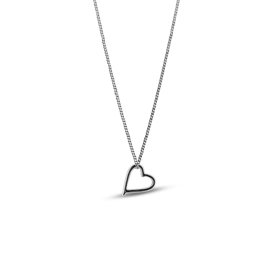 Love Heart Silver Necklace