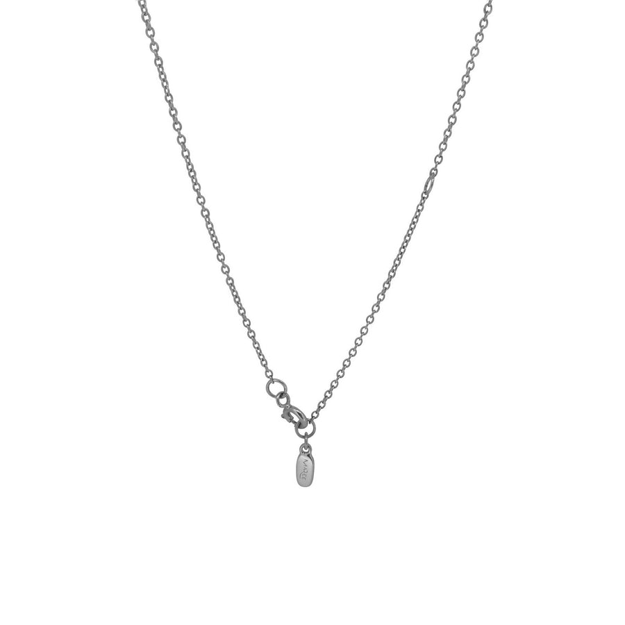 Sterling Silver adjustable Trace Chain 16 inch 18 inch Maree London Tag showing the 18 inch length