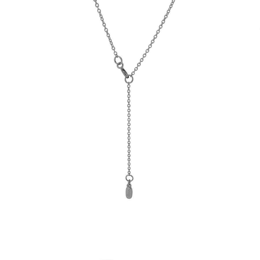 Sterling Silver adjustable Trace Chain 16 inch to 18 inch Maree London Tag showing the 16 inch length